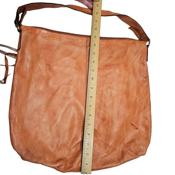 Kiko Leather Hobo Bag Tassel Zipper Fringe Detailing Autumn Boho Chic Festival - Picture 10 of 11